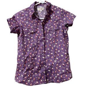 Shyanne‎ Girls Western Long Sleeve Snap Up Shirt Size Measured Cowgirl Country